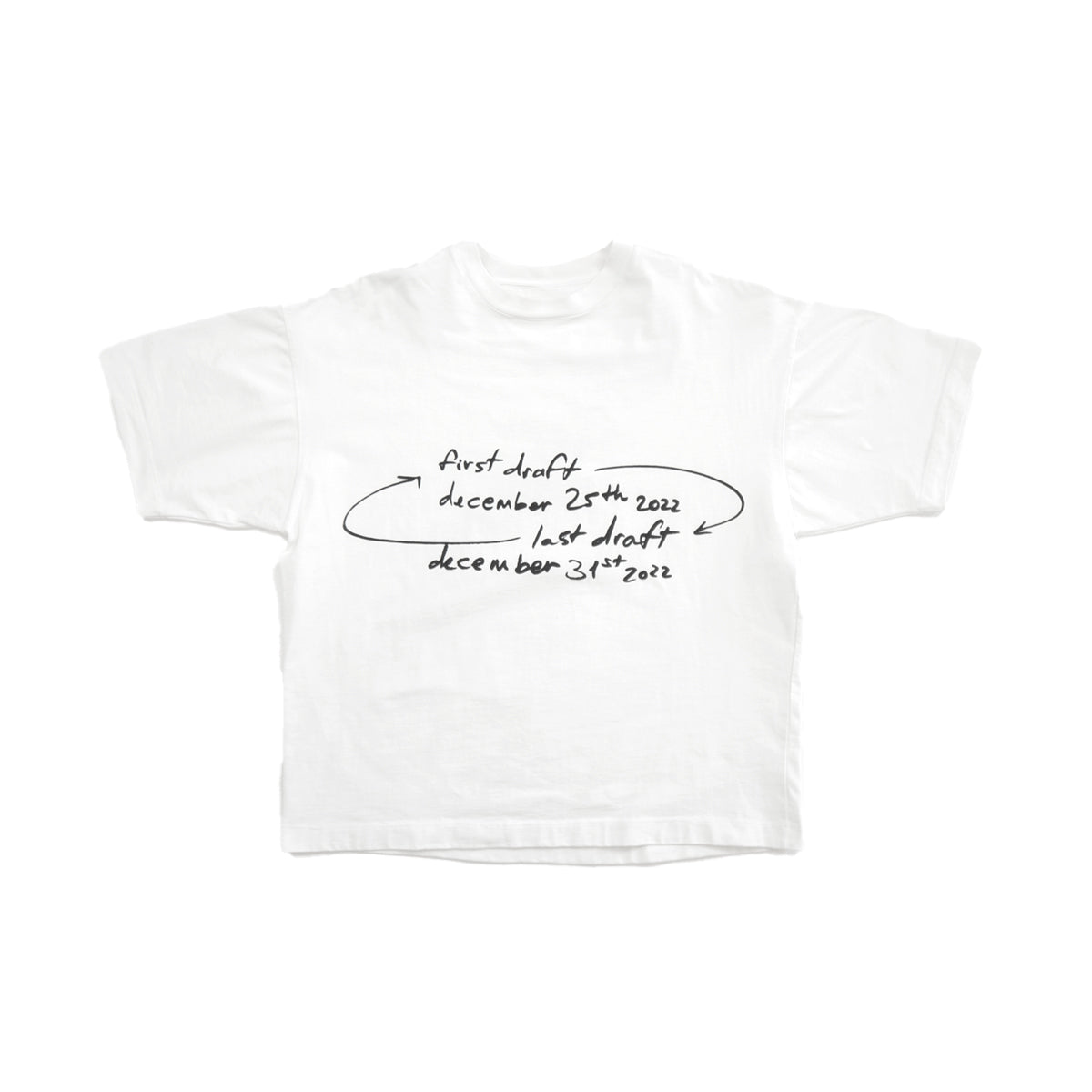 draft tee in white