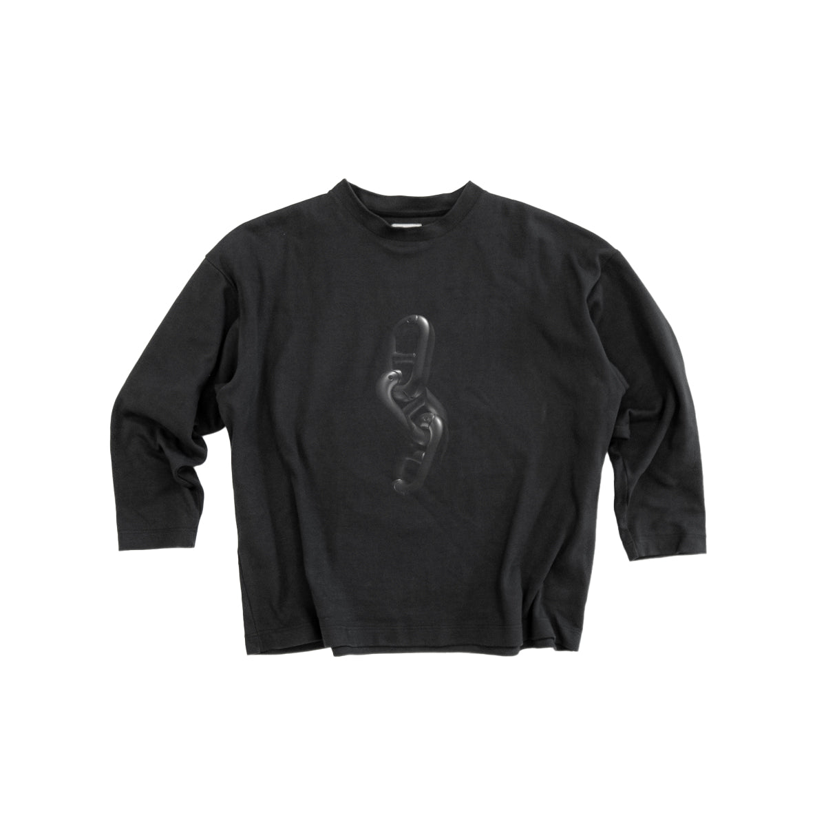 anchor chain long sleeve shirt in dark gray
